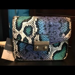 Topshop Print Chain Crossbody Bag